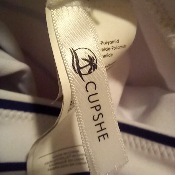 Cupshe Small Stripe Hipster Bikini Bottom-Lace Up Tie Detail-Lined-Navy-NEW - Picture 6 of 9